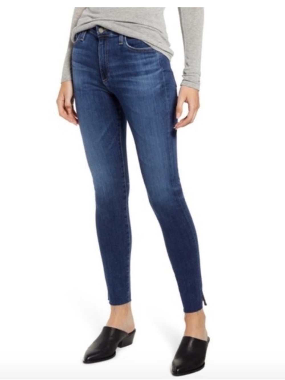 AG Adriano Goldschmied The Farrah Skinny Split Ankle Jeans